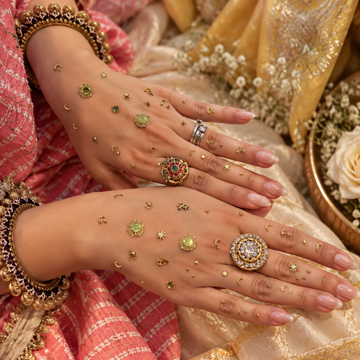 Reusable Embellished Mehendi