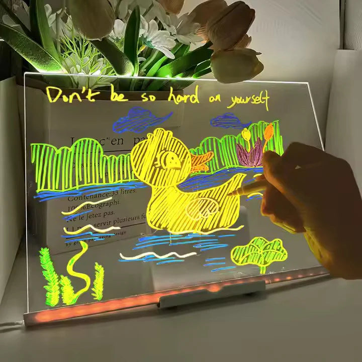 LED Glow Drawing Board for Kids