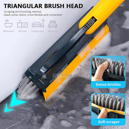 2-in-1 Floor Scrub & Wipe Brush
