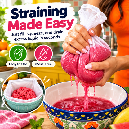 Universal Magic Reusable Strainer Bag™ – Milk, Paneer, Juice & More 🥛