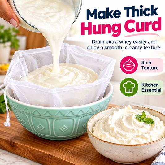 Universal Magic Reusable Strainer Bag™ – Milk, Paneer, Juice & More 🥛