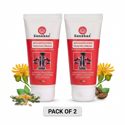 ZANSKAR Natural & Advanced Pain Healing Cream (50g) | Deep Relief For All Body Parts