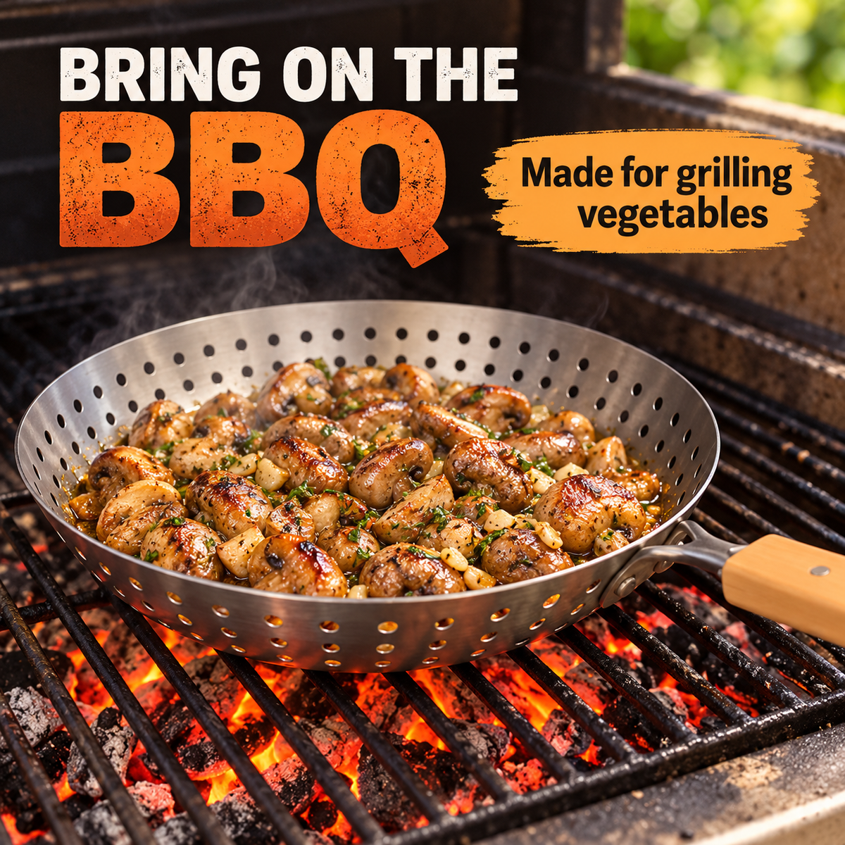 perforated grilling pan