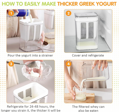 Multifunctional Yogurt Filter with Fine Mesh Strainer