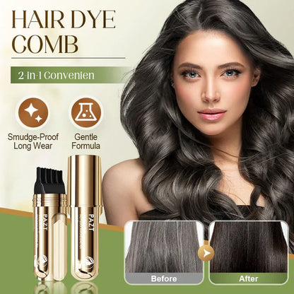 2-in-1 Gray Coverage Hair Dye Comb ( Allow to Open )