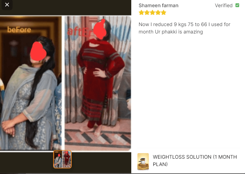 Weightloss Solution (1 Month Plan) By Dr Rubina